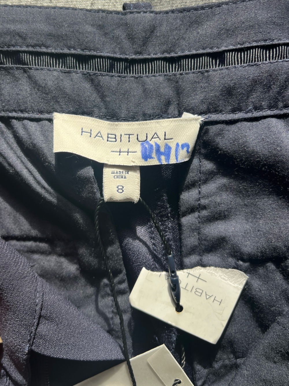 Habitual Navy Wide-Leg Pants with Red Side Stripes - Picture 6 of 10